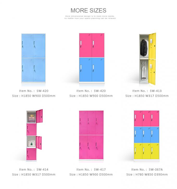 Cabinet bon marché résistant à l'humidité durable de garde-robe de 3 de porte de rangée de la conception moderne 3 de hotsale vêtements en métal