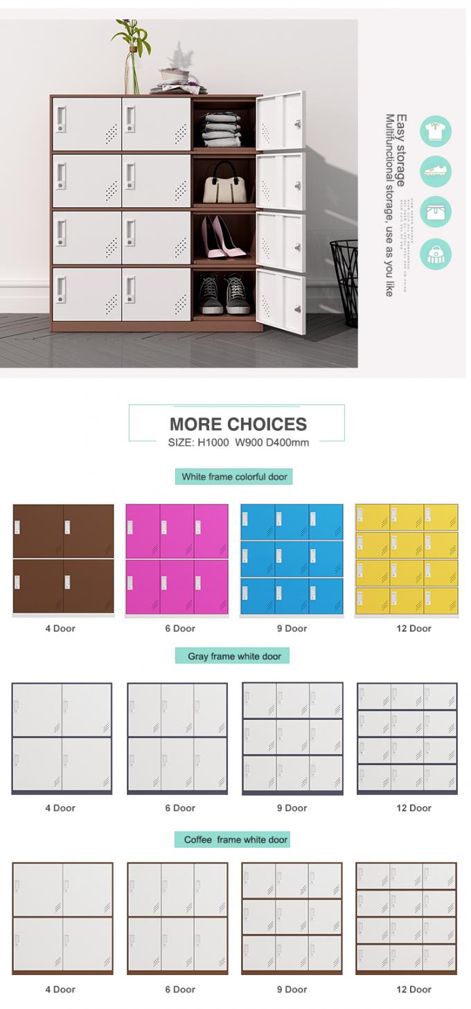 Casiers en acier d'armoire multicolore en gros de mobilier métallique pour le bureau de dortoir d'école