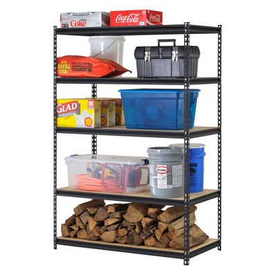 Support de garage en métal de rivet de Boltless avec les rangées en bois réglables