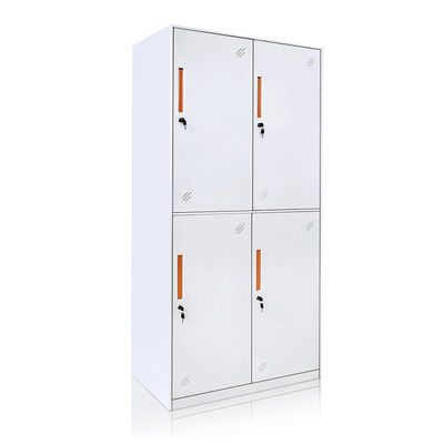 2 rangées rétrécissent la garde-robe de stockage en métal de portes du bord 4