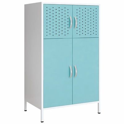Casier de stockage en acier de cadre de rangée colorée blanche de la porte 2 avec le pied élevé
