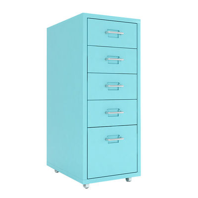 À la maison 5 meuble de rangement mobile 690mm de taille bleue des tiroirs avec des roues