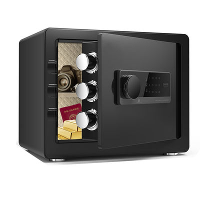 Boîte de sécurité de noir de Cabinet de clavier de Digital de bureau avec la serrure d'empreinte digitale
