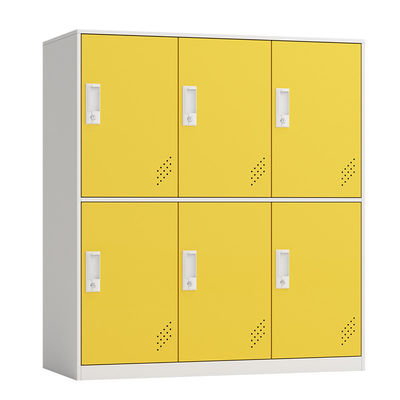 Cabinet de petite taille de casier de porte du stockage 6 en métal d'école pour des enfants