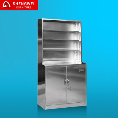 Meuble de rangement de médecine d'affichage d'acier inoxydable de laboratoire médical