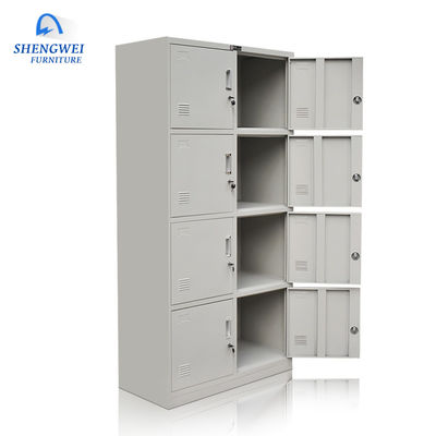 Casier de stockage imperméable vertical en métal de huit portes