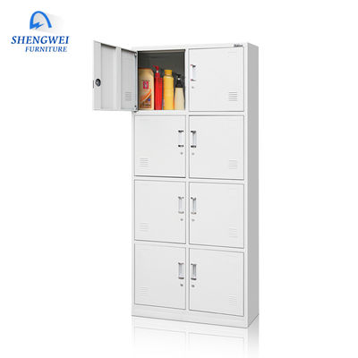 Casier de stockage imperméable vertical en métal de huit portes