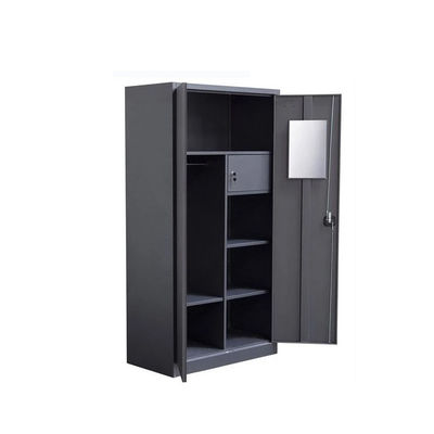 Casier vertical de garde-robe en métal de la porte à deux battants 180cm de chambre à coucher avec la boîte sûre