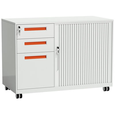 Cabinet en acier de piédestal de porte de roulement de Tambour de quatre roues