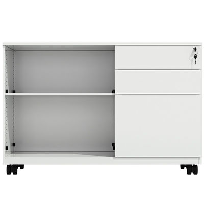 Cabinet en acier de piédestal de porte de roulement de Tambour de quatre roues