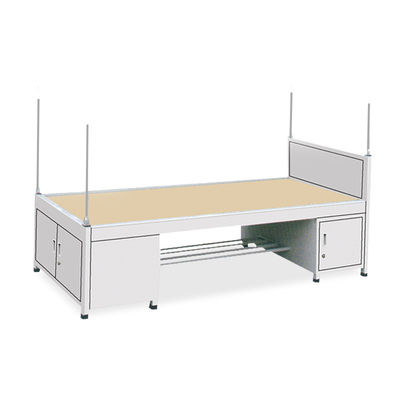 Lits superposés en acier simples de la rangée 40kg de personnel d'école avec le Cabinet inférieur