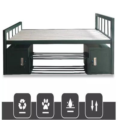 La poudre a enduit l'armée vigoureuse Gray Green Color Steel Bed du casier inférieur