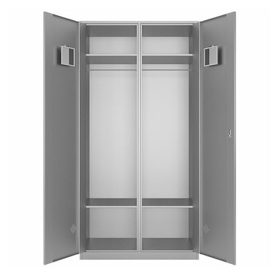 Le Cabinet d'acier inoxydable de 2 portes vêtx le casier de stockage pour le vestiaire