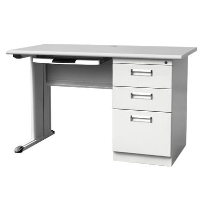 3 tiroirs 1 poudre de support de clavier ont enduit le bureau exécutif en acier