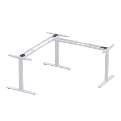 3 jambes L bureau réglable en métal de taille de forme avec des moteurs