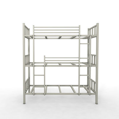 L'adulte de dortoir d'école trois couches enfoncent les lits superposés en acier de Gray Color Metal Triple