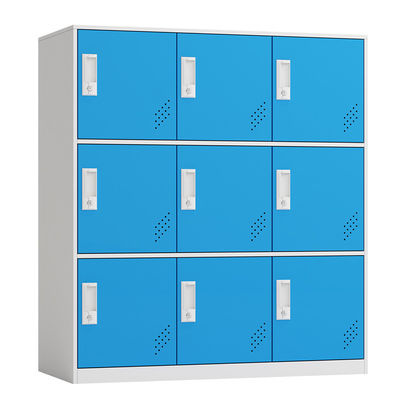 Casier de taille de stockage en métal de stade d'école de 9 portes demi pour des enfants