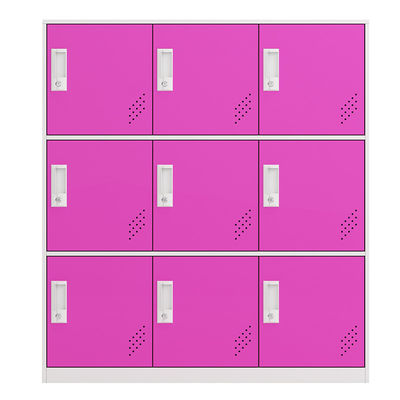 Casier de taille de stockage en métal de stade d'école de 9 portes demi pour des enfants