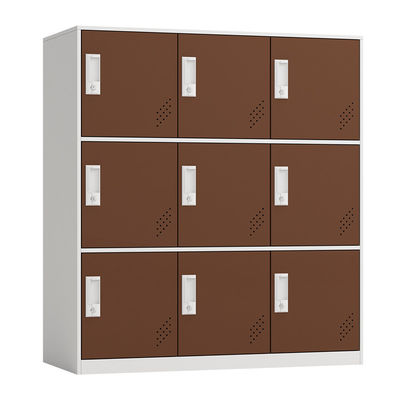 Casier de taille de stockage en métal de stade d'école de 9 portes demi pour des enfants