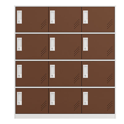 12 casiers de stockage multifonctionnels de demi de taille de portes de casier école en acier de personnel