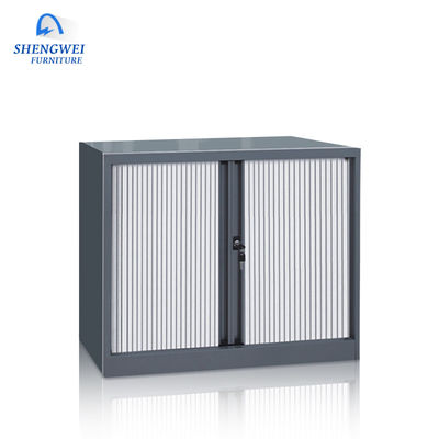 Casier de taille en métal de portes de volet de roulement demi avec 2 étagères réglables