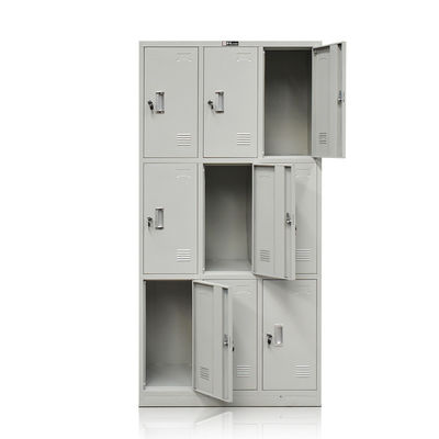 Casier de stockage multi en acier de porte de gymnase de porte 9 en métal pour le vestiaire