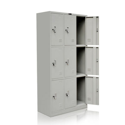 Casier de stockage multi en acier de porte de gymnase de porte 9 en métal pour le vestiaire
