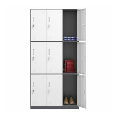 9 portes rétrécissent le casier de stockage multi de porte de bord pour le gymnase d'école