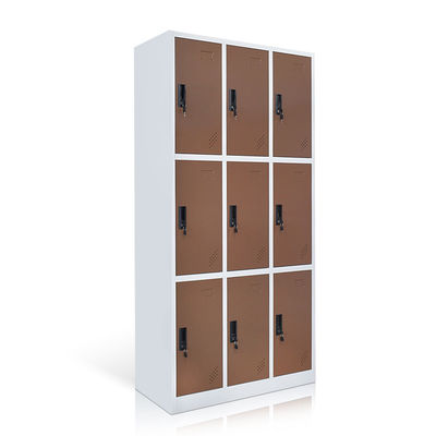 9 portes rétrécissent le casier de stockage multi de porte de bord pour le gymnase d'école