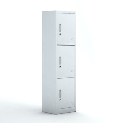 Casier de stockage coloré de chambre à coucher de portes de la verticale 3 en métal en acier de garde-robe