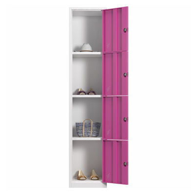 Cabinet de casier de stockage en métal de sections des portes 4 de la verticale 4 pour l'école