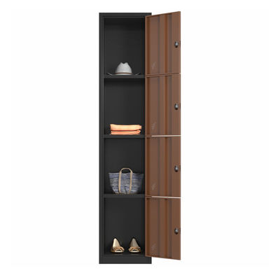 Cabinet de casier de stockage en métal de sections des portes 4 de la verticale 4 pour l'école