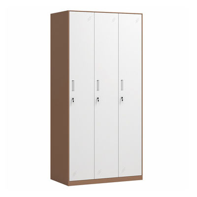 Casier de stockage en acier en métal de garde-robe de chambre à coucher de portes de la partie latérale 3 pour le vestiaire