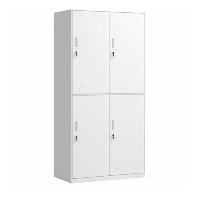 2 rangées rétrécissent la garde-robe de stockage en métal de portes du bord 4