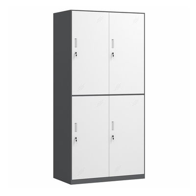 2 rangées rétrécissent la garde-robe de stockage en métal de portes du bord 4