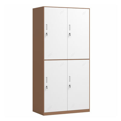 2 rangées rétrécissent la garde-robe de stockage en métal de portes du bord 4