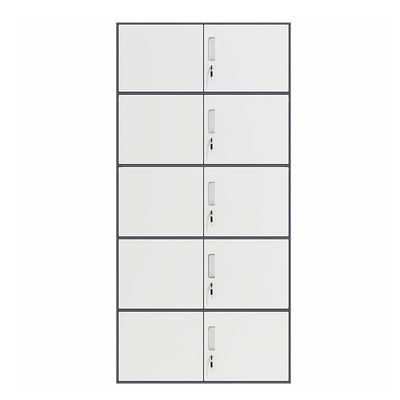 Cinq des rangées Dix anti 1850mm placard humide de classement en métal de structure de la taille KD des portes