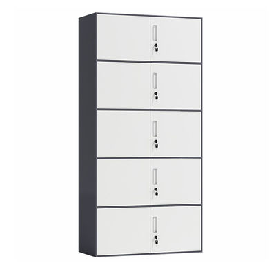 Cinq des rangées Dix anti 1850mm placard humide de classement en métal de structure de la taille KD des portes