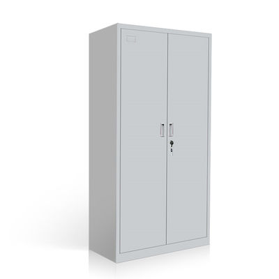 Meuble de rangement en acier en métal de classeur de bureau de porte à deux battants grise de couleur