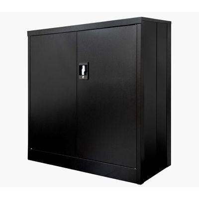 Étagère pliable Cabient de stockage en métal de 2 portes avec la poignée enfoncée