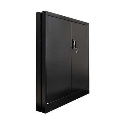 Étagère pliable Cabient de stockage en métal de 2 portes avec la poignée enfoncée