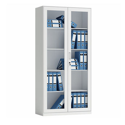 Cabinet d'étagère en métal de taille de porte en verre d'Office Home plein