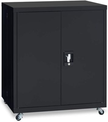 Meuble de rangement en acier de casier de taille de 2 portes en métal contre- demi avec des roues