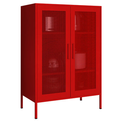 Demi stockage Lcoker de taille de placard en acier de Mesh Door Dining Room Storage