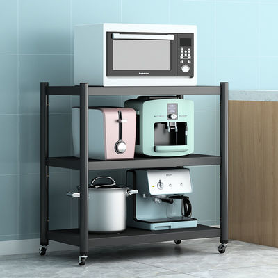 Support en acier d'étagère de stockage mobile résistant de 3 rangées pour le bureau et la maison