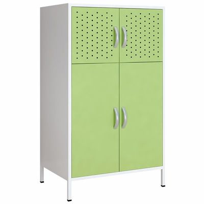 Casier de stockage en acier de cadre de rangée colorée blanche de la porte 2 avec le pied élevé