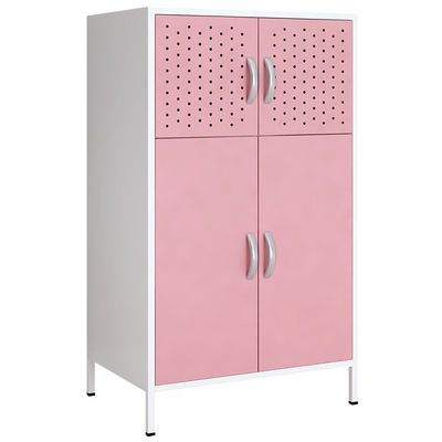 Casier de stockage en acier de cadre de rangée colorée blanche de la porte 2 avec le pied élevé