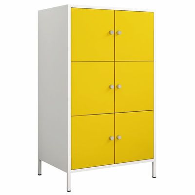 Casier de taille de stockage élevé en acier de jambe de 6 portes demi pour l'usage à la maison