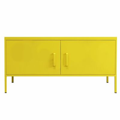 Haut meuble de rangement de support de la taille TV de moitié de porte à deux battants de jambe pour l'usage à la maison