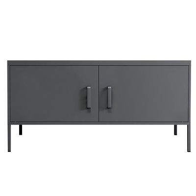 Haut meuble de rangement de support de la taille TV de moitié de porte à deux battants de jambe pour l'usage à la maison